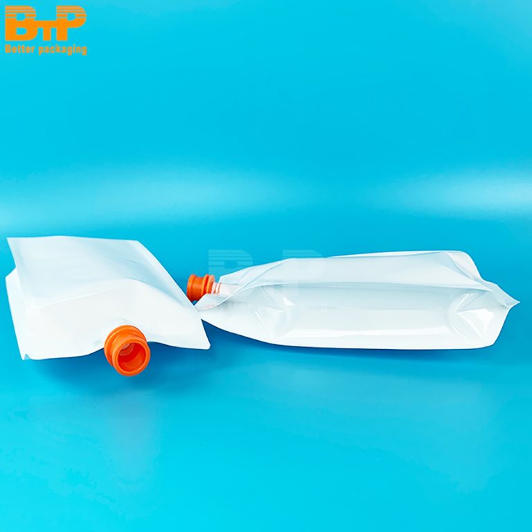 Custom Printed Food Packaging Aluminum Foil Stand up Spout Juice Plastic Bag 2