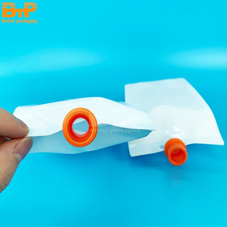 Custom Printed Food Packaging Aluminum Foil Stand up Spout Juice Plastic Bag 1