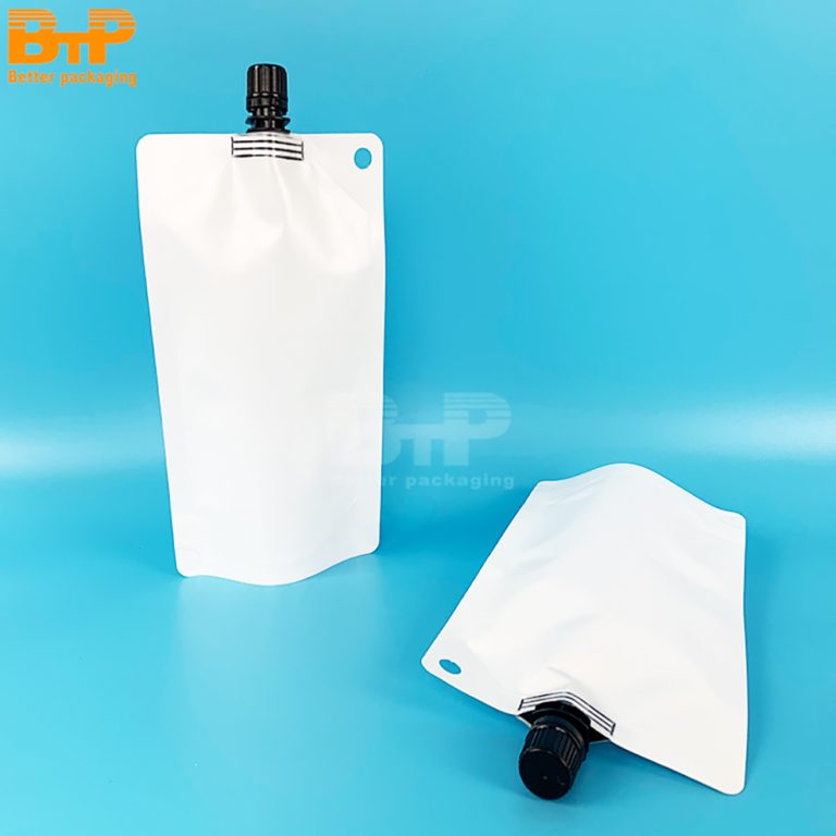 Custom Printed Smell Proof Laminated Plastic Juice Sauce Liquid Nozzle Spout Pouch 5