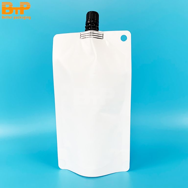 Custom Printed Smell Proof Laminated Plastic Juice Sauce Liquid Nozzle Spout Pouch 4