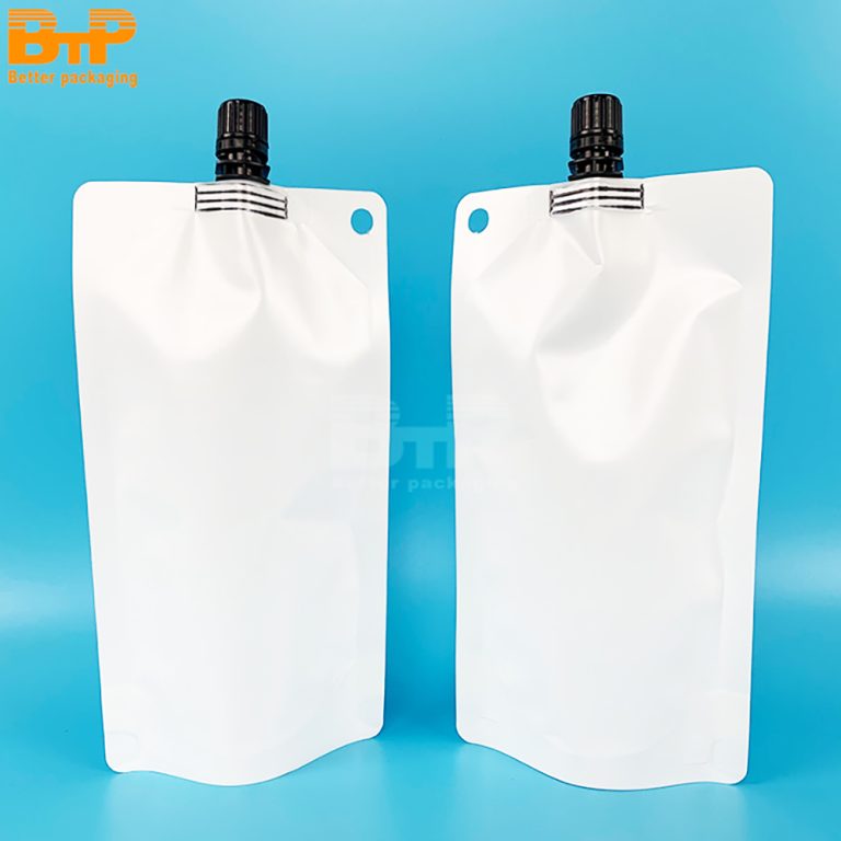 Custom Printed Smell Proof Laminated Plastic Juice Sauce Liquid Nozzle Spout Pouch 2