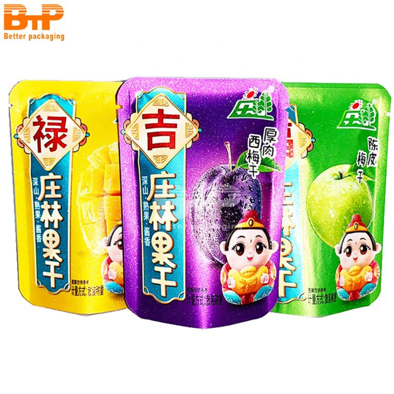 Custom Printed Mylar Ziplock Stand up Doypack Plastic Snack Food Packaging Bag 1