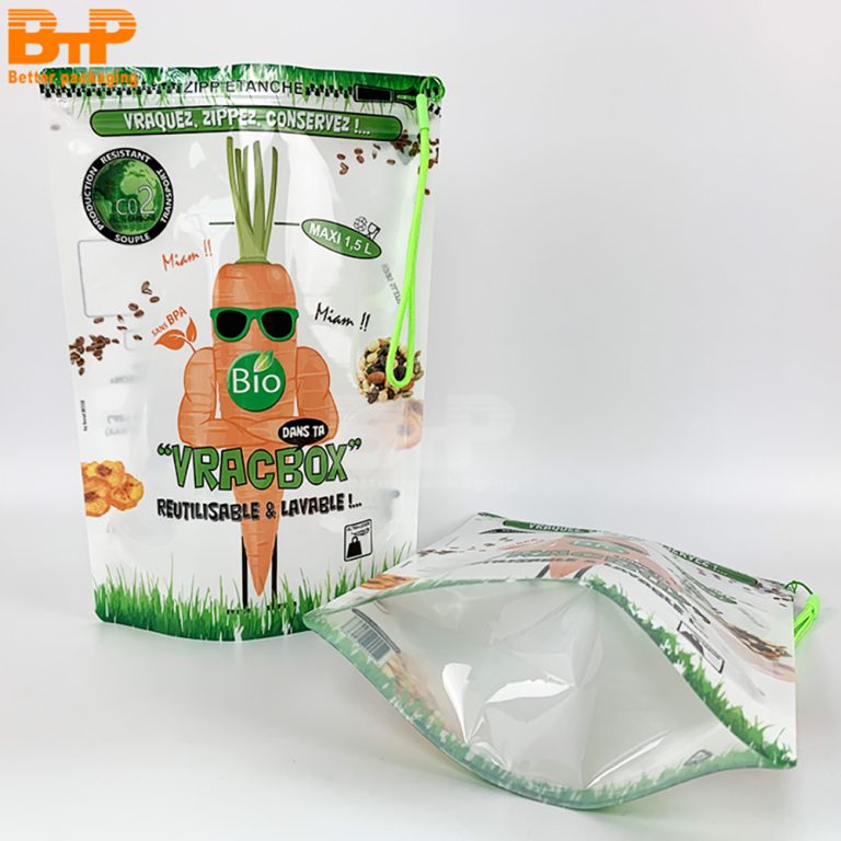 Custom Print Eco Friendly Recyclable Zipper Stand Up Pouch for Juice and Liquid Food Packaging 6