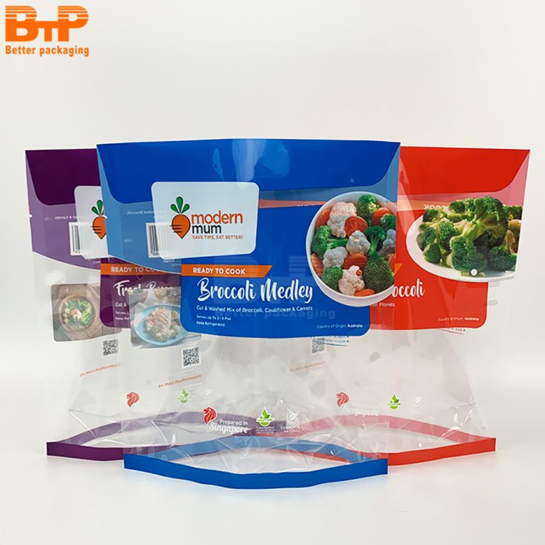 Eco Friendly Recyclable Stand Up Pouch with Zipper for Fresh Fruits and Vegetables Packaging 1