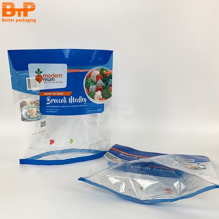 Eco Friendly Recyclable Stand Up Pouch with Zipper for Fresh Fruits and Vegetables Packaging 3