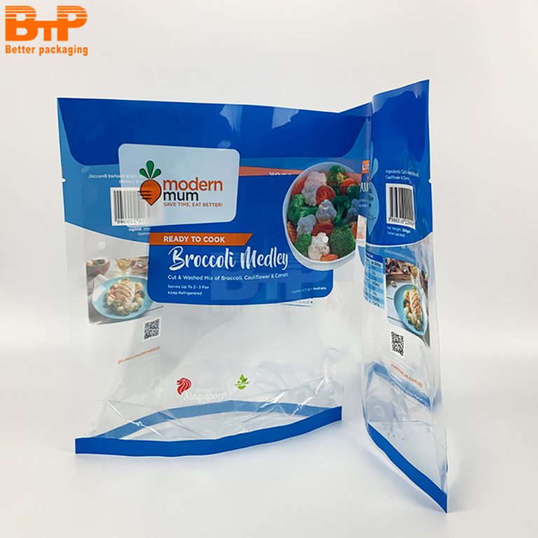 Eco Friendly Recyclable Stand Up Pouch with Zipper for Fresh Fruits and Vegetables Packaging 4