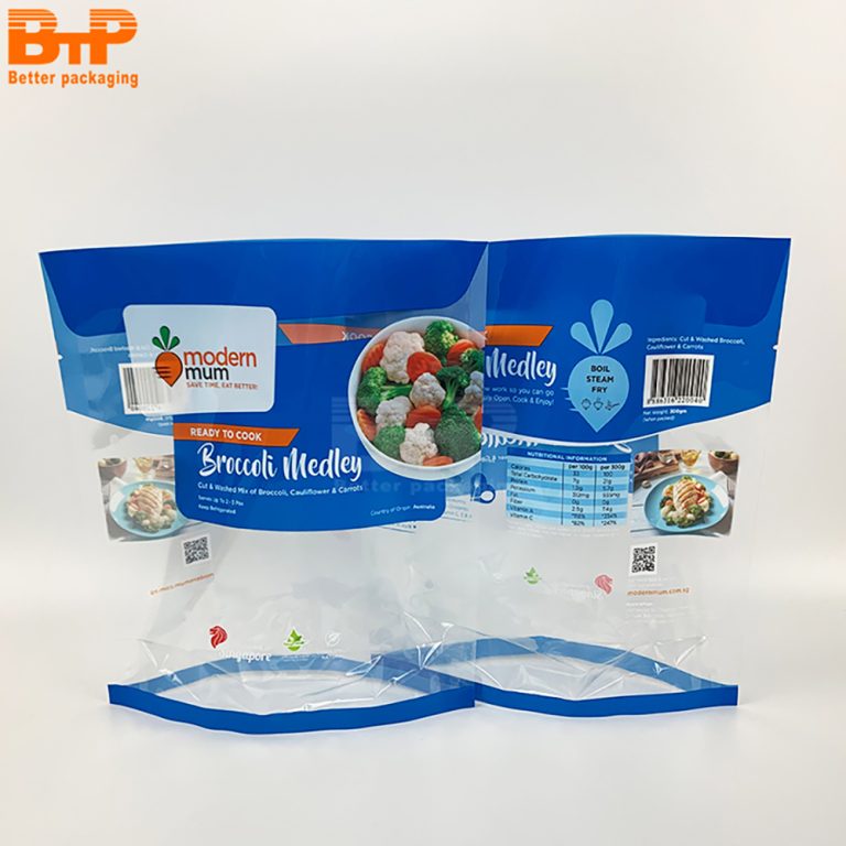 Eco Friendly Recyclable Stand Up Pouch with Zipper for Fresh Fruits and Vegetables Packaging 6