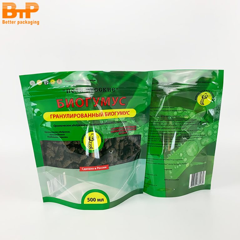 CAgricultural Fertilizer Supplies Stand up Zipper Pouch Custom Printed Window Design 4