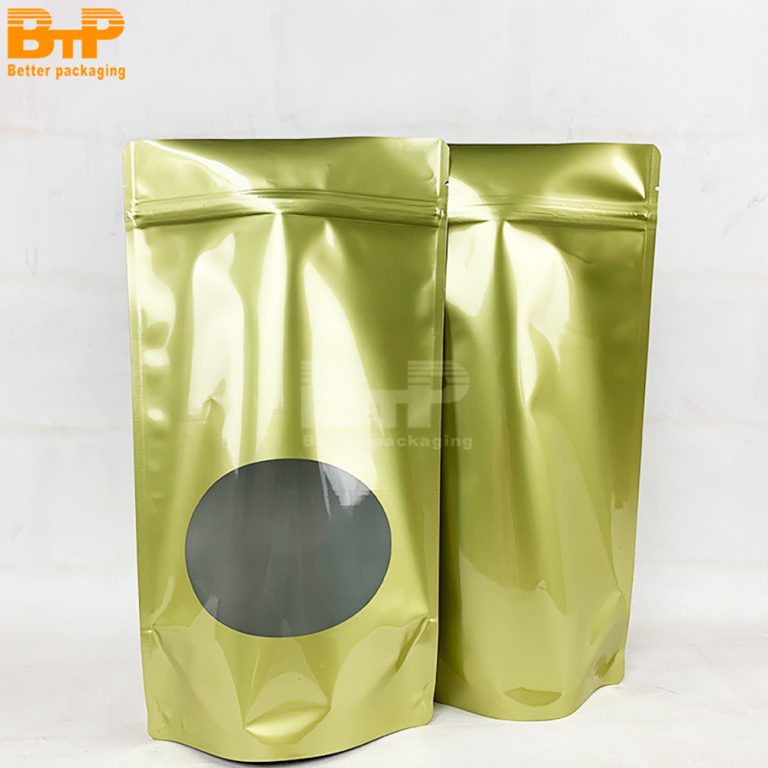 Custom Printed Food snack Doypack Smell Proof Transparent Window Stand up Pouch Zipper Bag 1