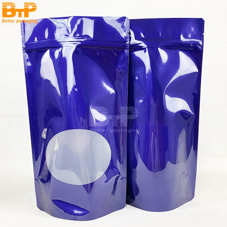 Custom Printed Food snack Doypack Smell Proof Transparent Window Stand up Pouch Zipper Bag 3