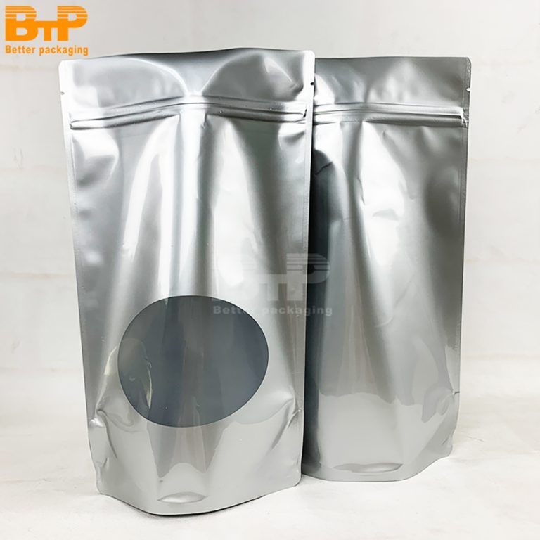 Custom Printed Food snack Doypack Smell Proof Transparent Window Stand up Pouch Zipper Bag 4