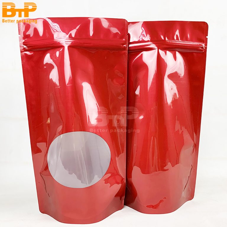 Custom Printed Food snack Doypack Smell Proof Transparent Window Stand up Pouch Zipper Bag 5