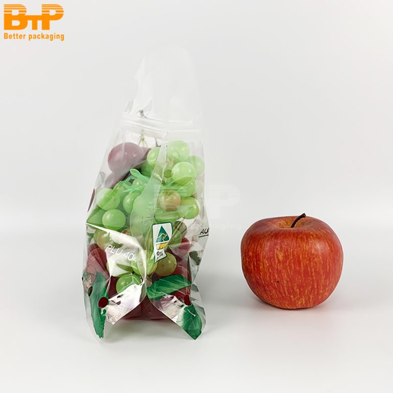 Custom Print Grape fruit food bag Stand up Pouch perforated portable zipper bag packaging bag 5