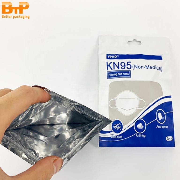 Dust Resistant Three Side Sealed Bag for Storing Clean Face Masks 4