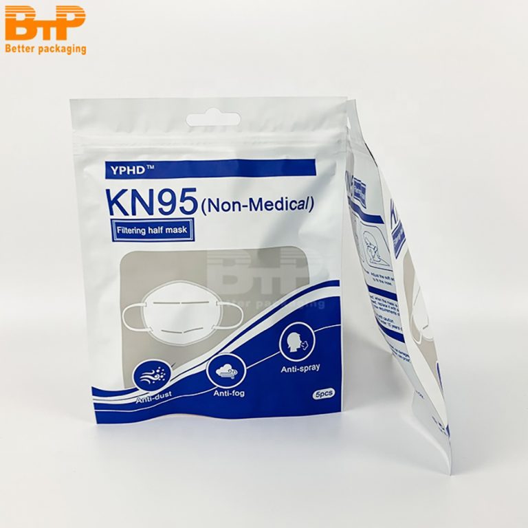 Dust Resistant Three Side Sealed Bag for Storing Clean Face Masks 3