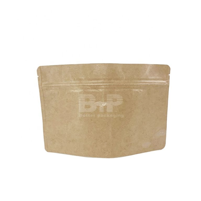 Custom logo Kraft Paper Window zipper Resealable Stand Up Pouch Durable Eco Friendly For Product Packaging5