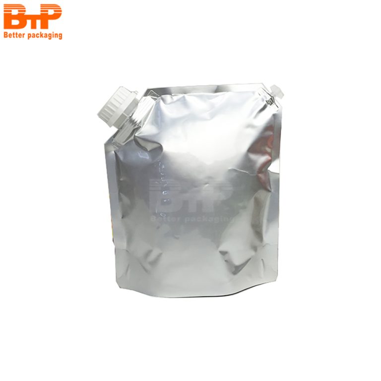 Aluminum Foil Custom Printed Juice Bag Doypack Sauce Food Packaging Spout Pouch 1
