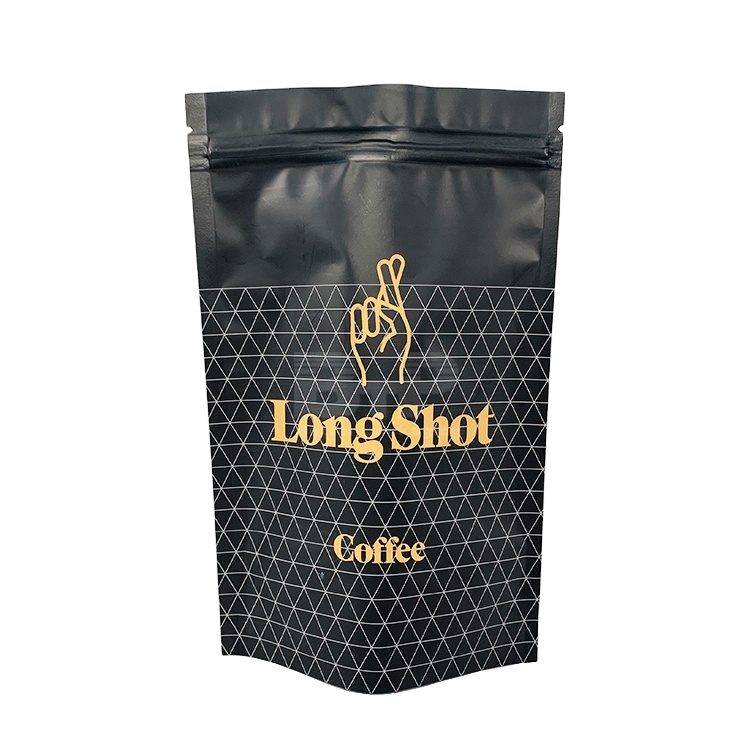 Custom Printed Aluminum Foil Lined Coffee Stand up Pouch Zipper Bag 1