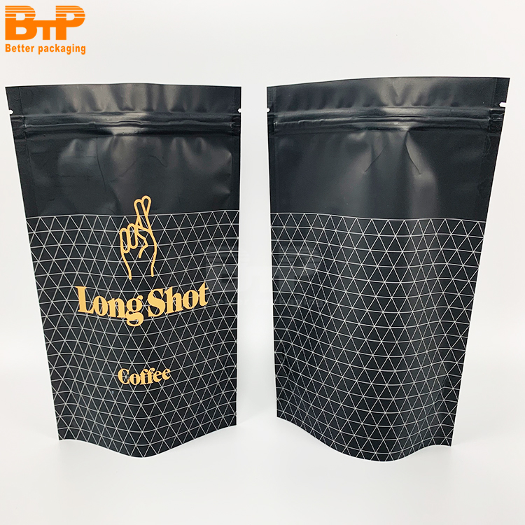 Custom Printed Aluminum Foil Lined Coffee Stand up Pouch Zipper Bag 3