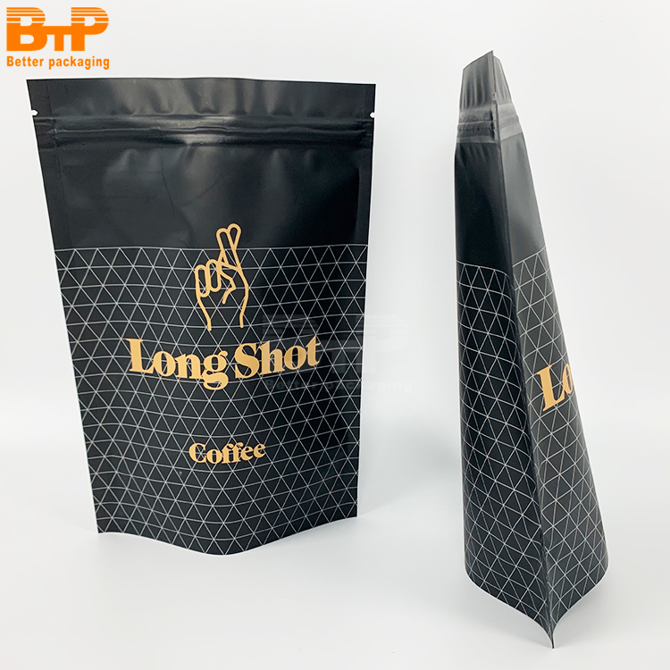 Custom Printed Aluminum Foil Lined Coffee Stand up Pouch Zipper Bag 6