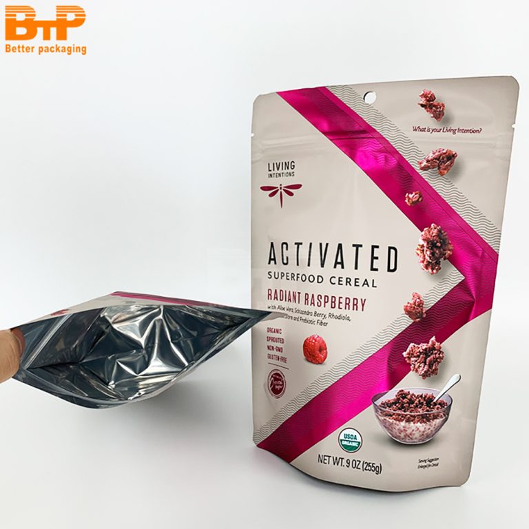 Custom Printed Aluminum Foil Oatmeal Bird's Nest Grain Food ZipperStand up Pouch Packaging Bag 6