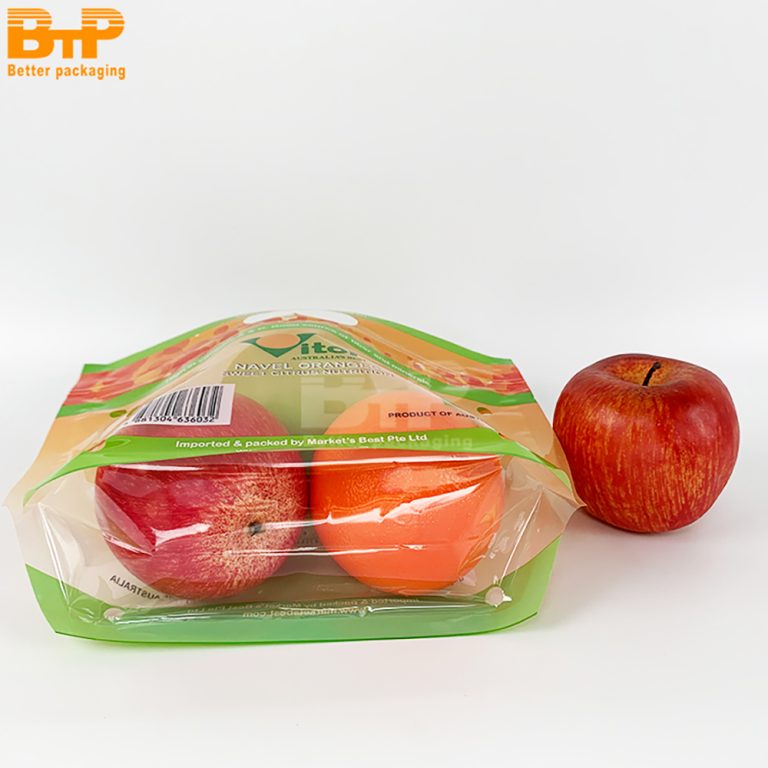 Custom Print Orange orange fruit food bag Stand up Pouch perforated portable zipper bag packaging bag 6