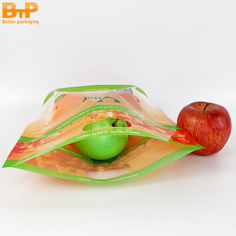 Custom Print Orange orange fruit food bag Stand up Pouch perforated portable zipper bag packaging bag 4