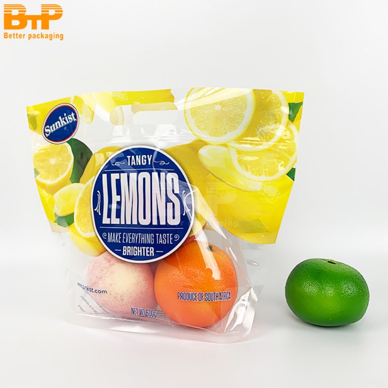 Custom Print Orange orange fruit food perforated  Stand up Pouch zipper packaging bag with hand hole 4
