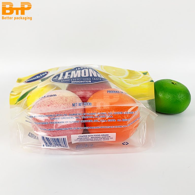 Custom Print Orange orange fruit food perforated  Stand up Pouch zipper packaging bag with hand hole 3