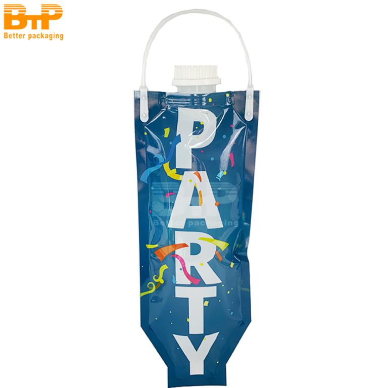 Custom Printed Party Themed Portable Pouch With Handle And Spout For Beverages Pet Food Bag in box1