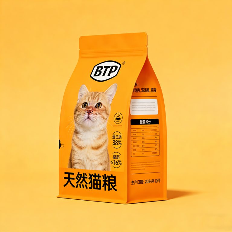 Printable Custom Design Zipper Pet Food Packaging Stand up Flat Bottom Bag 2