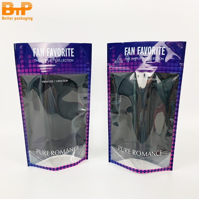 Custom Printed Mylar Packaging Plastic Doypack with Window Stand up Zipper Bag 5