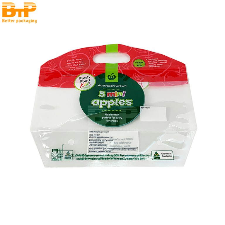 Custom Printed Special-shaped apple fruit food perforated Stand up Pouch zipper packaging bag  3