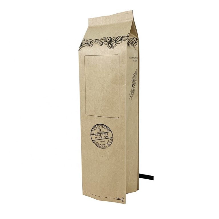 500g Custom Printed Mylar Bag Back Seal Side Gusset Coffee Packaging Bag 1
