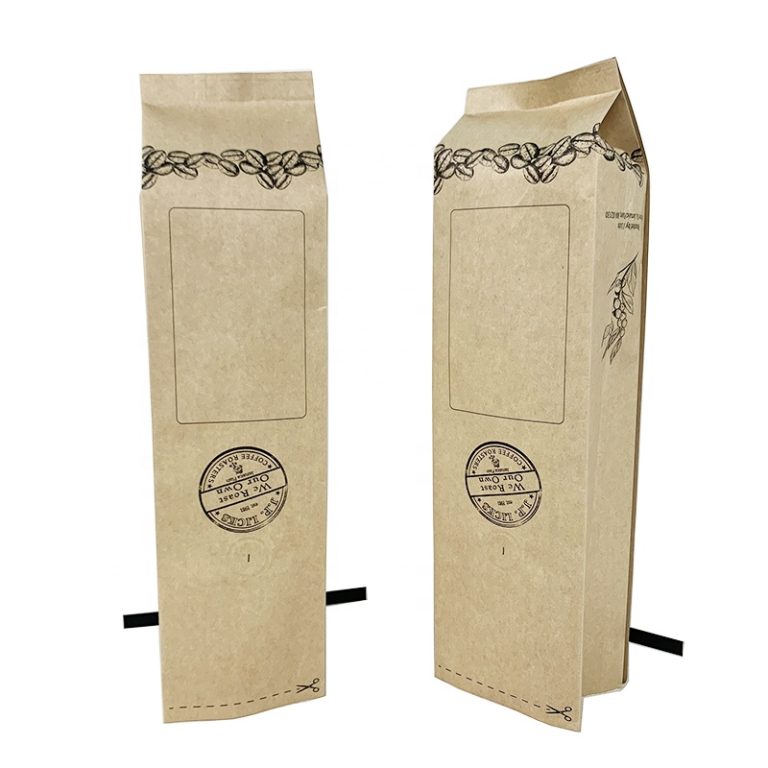 500g Custom Printed Mylar Bag Back Seal Side Gusset Coffee Packaging Bag 2