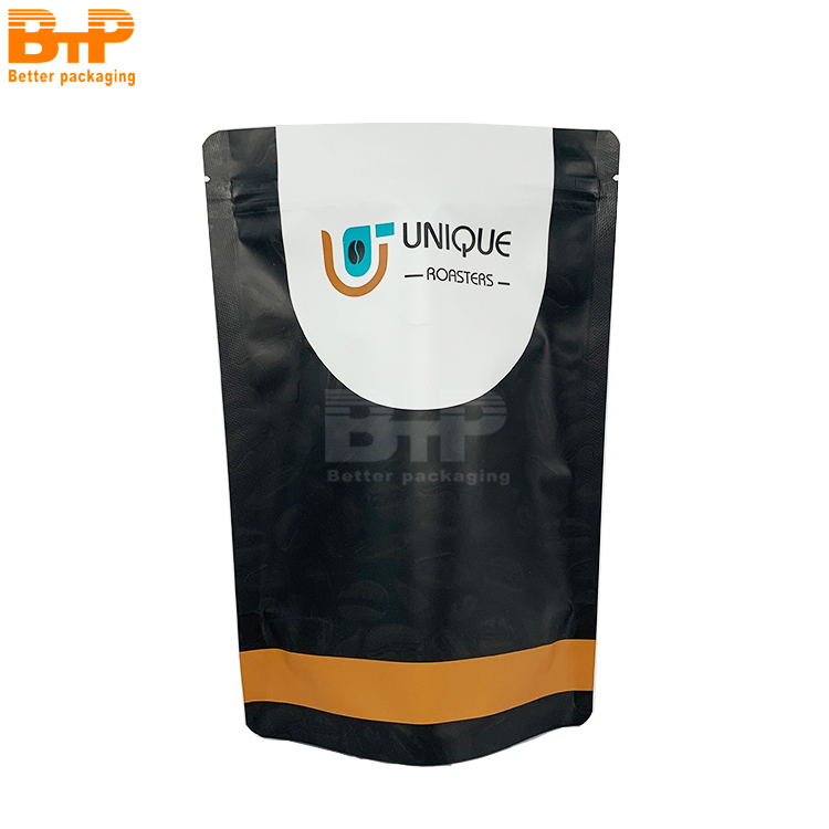 Custom Printed Mylar Food Packaging Stand up Pouch with Valve Coffee Bag 1