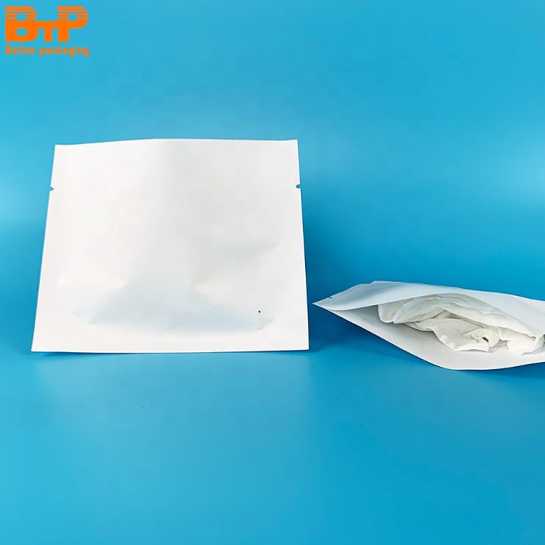 White Kraft Paper Sealed Pouch Bag Lightweight Durable Protective For ECommerce Packaging Three side sealed Bag1
