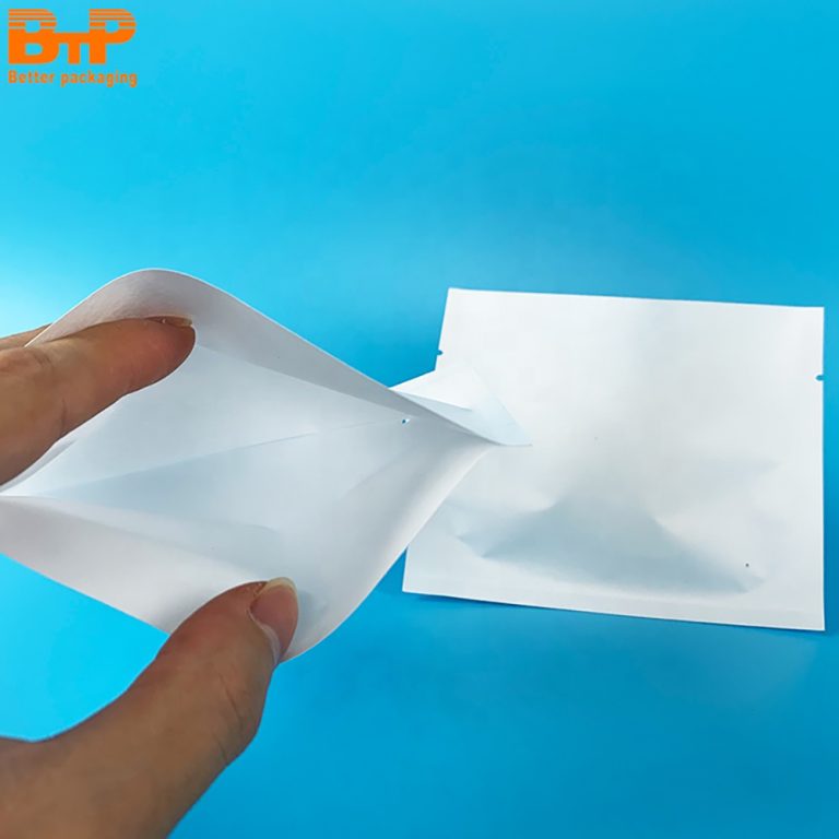 White Kraft Paper Sealed Pouch Bag Lightweight Durable Protective For ECommerce Packaging Three side sealed Bag2