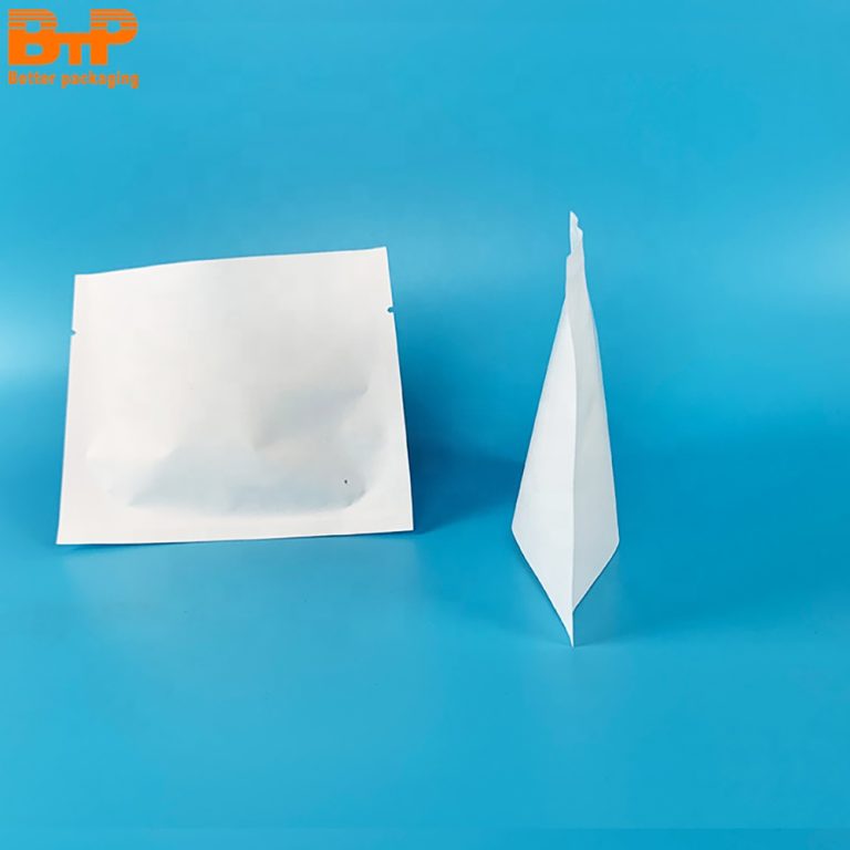 White Kraft Paper Sealed Pouch Bag Lightweight Durable Protective For ECommerce Packaging Three side sealed Bag3