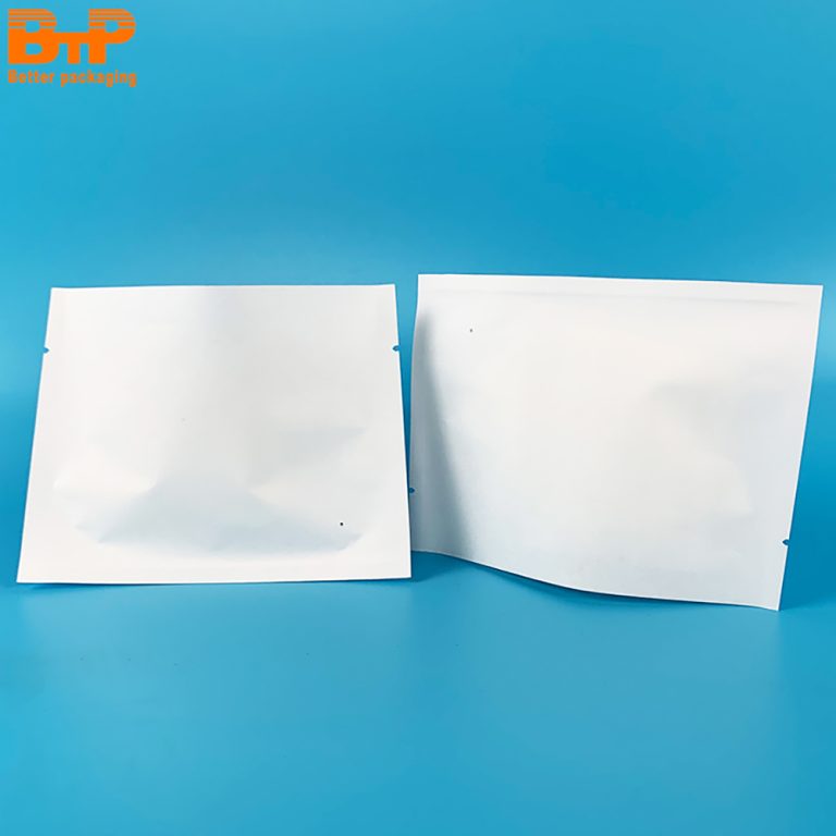 White Kraft Paper Sealed Pouch Bag Lightweight Durable Protective For ECommerce Packaging Three side sealed Bag5