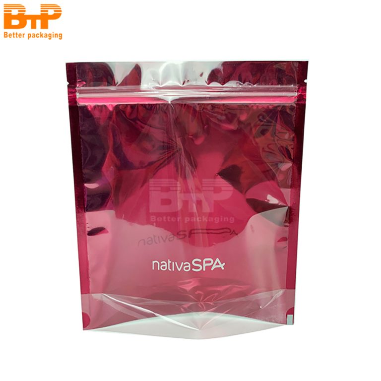 Custom Printed Mylar Yin Yang Clear Window Packaging food Stand up Bag 2