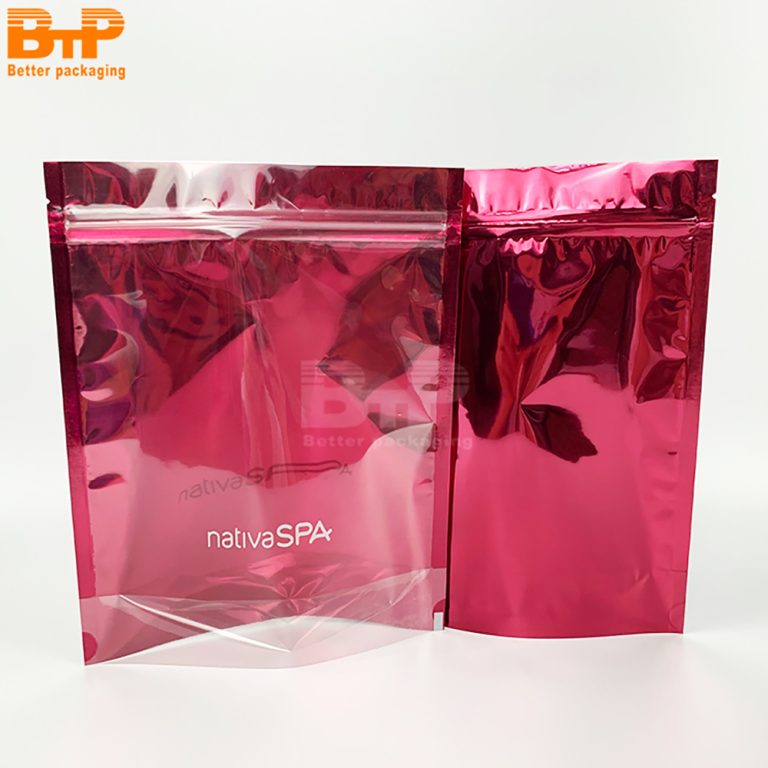 Custom Printed Mylar Yin Yang Clear Window Packaging food Stand up Bag 3