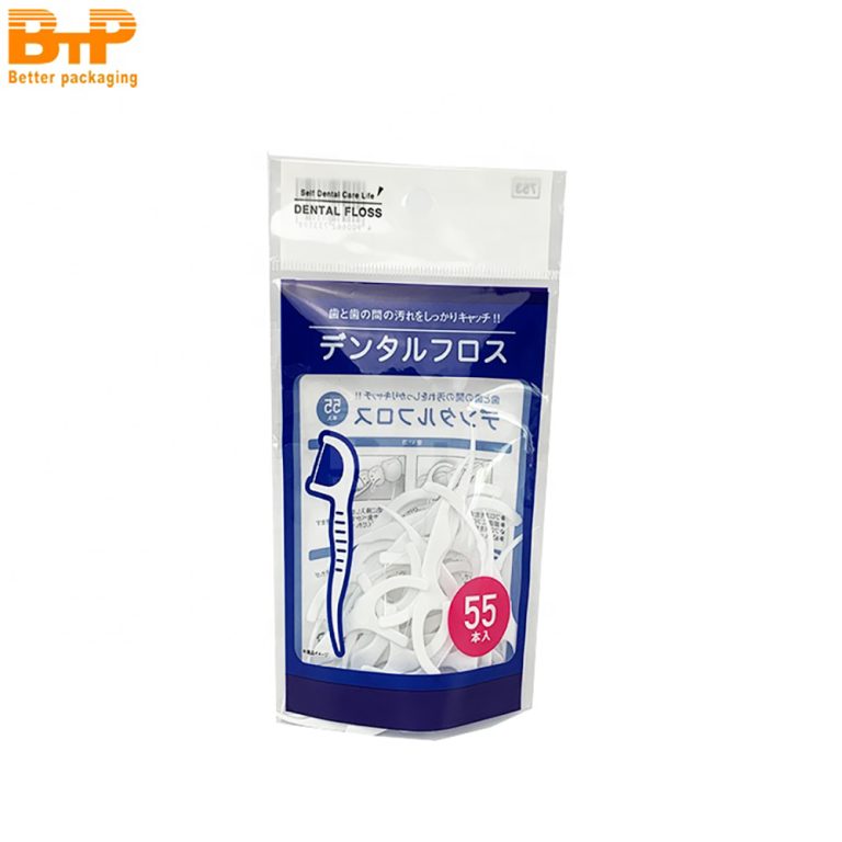 Custom Printed Window Three Side Sealed Pouch Portable for Dental Floss Storage 2