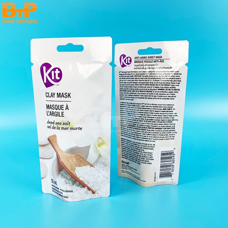 Aluminum Foil Lined Three Side Sealed Mask Pouch Oxygen Barrier Lock Freshness for Serum Retention 6