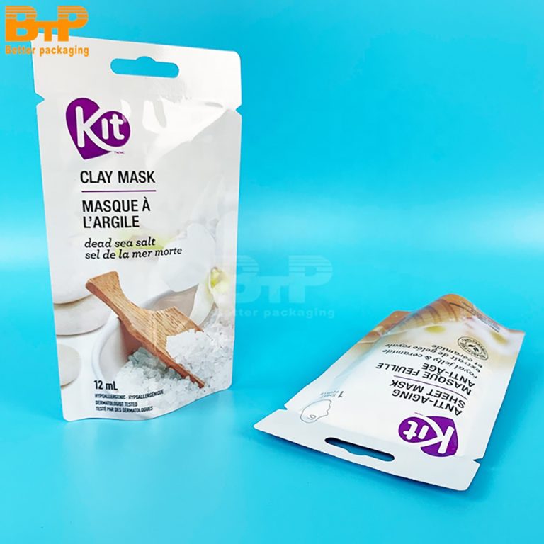 Aluminum Foil Lined Three Side Sealed Mask Pouch Oxygen Barrier Lock Freshness for Serum Retention 5