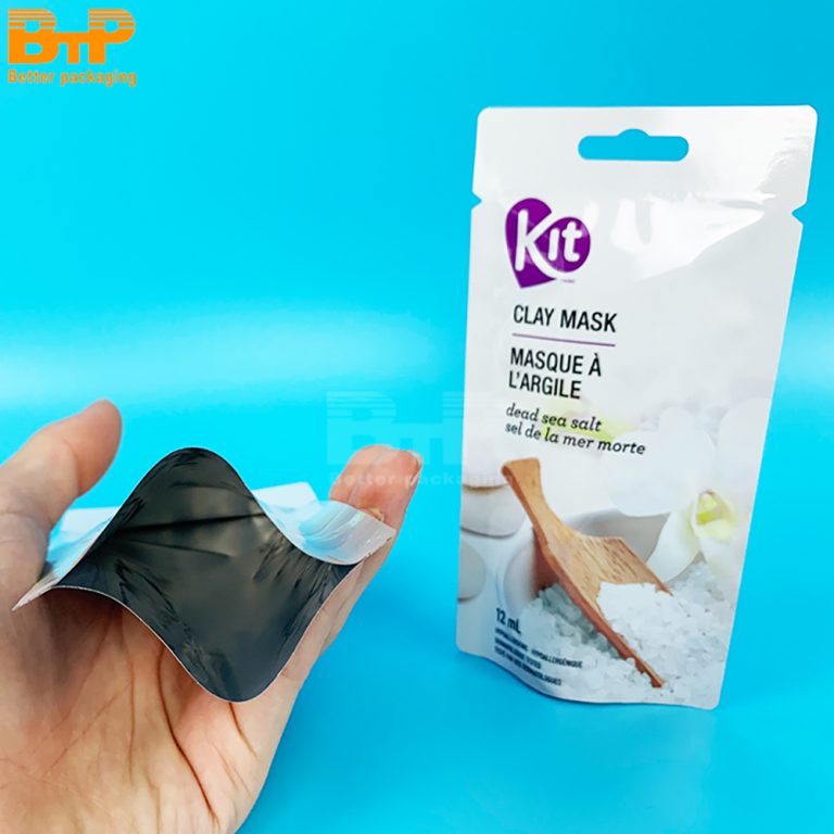 Aluminum Foil Lined Three Side Sealed Mask Pouch Oxygen Barrier Lock Freshness for Serum Retention 3