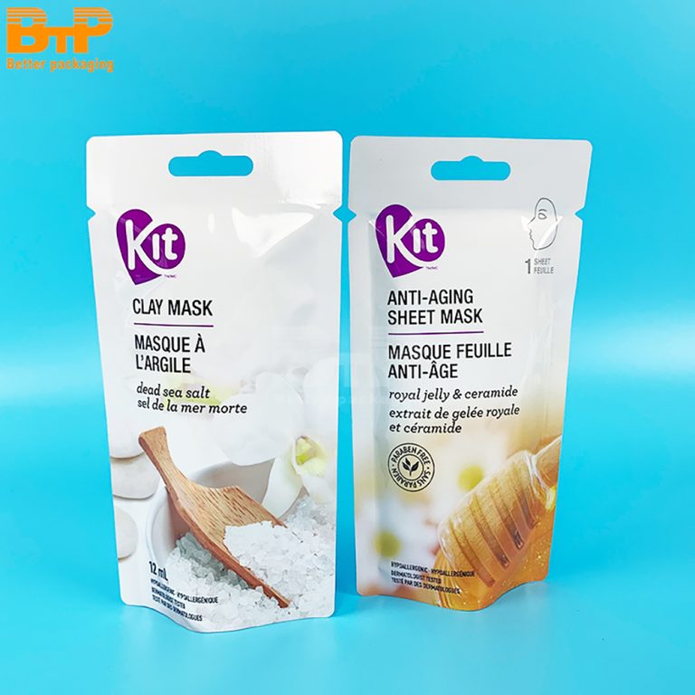 Aluminum Foil Lined Three Side Sealed Mask Pouch Oxygen Barrier Lock Freshness for Serum Retention 2