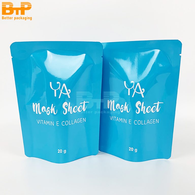 Custom Printing Three Side Sealed Mask Pouch Aluminum Foil Lined Sun Proof and Moisture Proof for Long Term Use 3