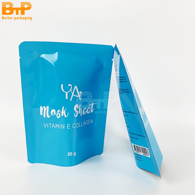 Custom Printing Three Side Sealed Mask Pouch Aluminum Foil Lined Sun Proof and Moisture Proof for Long Term Use 5