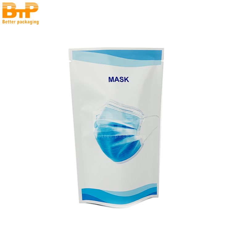 Single-Use Custom Printed Three Side Sealed Mask Pouch Individual Packaging Custom Logo Hygienic for Travel4